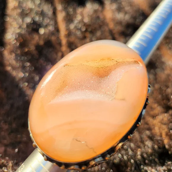 ✨️Pretty in Pink!✨️ Drusy Agate Adjustable Ring with Detail. One available ✨️ - Picture 11 of 15